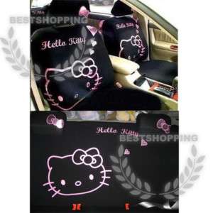 10pcs New Universal Hello Kitty Cute Car Seat Cover Set  