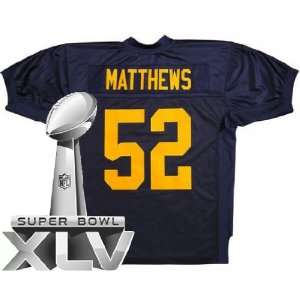  NFL Jerseys #52 Clay Matthews III BLUE Authentic Football Jersey 