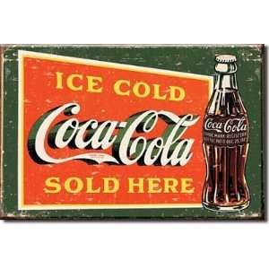 Coca Cola Coke Sold Here Distressed Retro Vintage Locker Refrigerator 