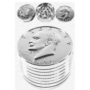 Dollar Tobacco Grinder Eisenhower $1 Coin Style Metal + Bounse Free 5x 