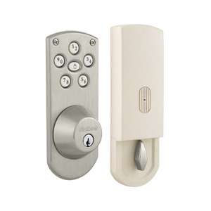   Lock PWRBOLT 907 15 SMT CP Satin Nickel Key less Entry Deadbolt  