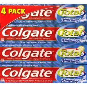  Colgate Total Whitening Toothpaste (7.8 Oz X 4 Packs 