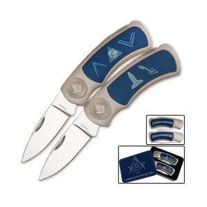  Masonic Collectible Folding Knife Set