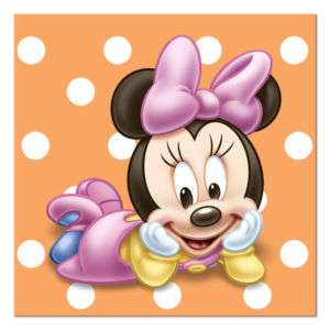 Minnie Mouse 1st Birthday Beverage Dessert Napkins  