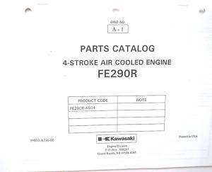 Kawasaki Engine Parts Manual FE290R AS01  