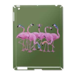   iPad 2 Case Green of Cool Flamingos with Sunglasses 