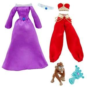 New  Princess Jasmine Aladdin Wardrobe & Friends Set Doll 