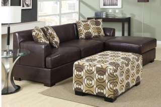 Leather Furnishings 2 Pc Sofa Set Sectional Couch Loveseat Chaise Two 