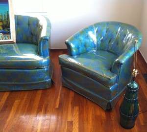 VINTAGE 1950s Diana by Kroehler SOFA COUCH & LOUNGE CLUB CHAIR SET In 