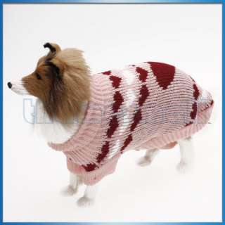Dog Sweater Clothes w/ Heart Patterns ï¼?/font