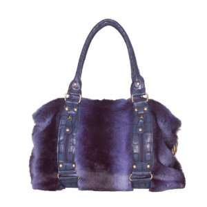 Faux Leather Fur with Crocodile Winter Collection Design Women Handbag 