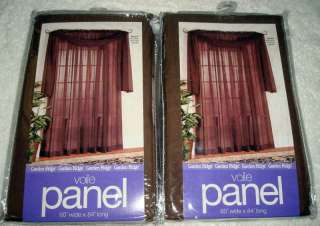New Chocolate Brown WINDOW TREATMENT Sheer Curtains 84L  