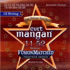  Curt Mangan Fusion Matched 80/20 Bronze 12 String Acoustic Strings 