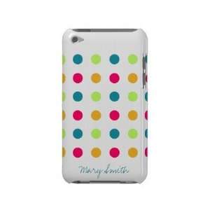    Candy Polka Dot Custom Name Blue Ipod Touch Cases Electronics