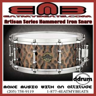 ddrum Artisan Series Hammered Iron Snare drum FREE UPS  