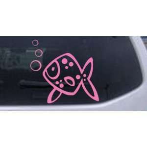 Cute Fish Animals Car Window Wall Laptop Decal Sticker    Pink 3in X 3 