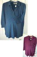 New PLUS Size DUO Maternity Johnny 3/4 Sleeve Top 1X  