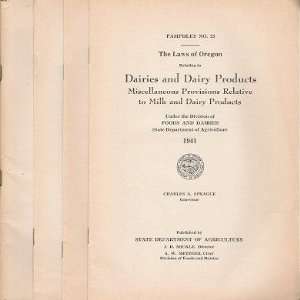  Dairy Products Miscellaneous Provisions Relative to Milk and Dairy 