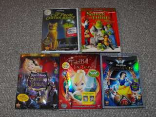 Lot of 5 New DVDs Disney Sleeping Beauty Snow White  