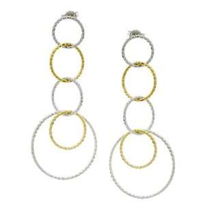   Plated Sterling Silver Circle Dangle Earrings Puresplash Jewelry