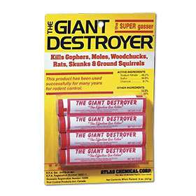 24 Giant Destroyer Smoke Bombs Kill Gophers Moles Rats Skunks Ground 