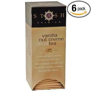 Stash Premium Decaf Vanilla Nut Creme Black Tea, Tea Bags, 30 Count 