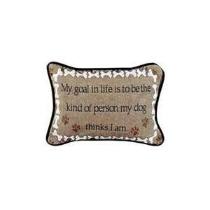   of 2 My Goal In Life Decorative Throw Pillows 9 x 12