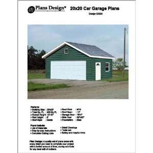   Car Garage Blueprints Project Plans   Design #52020