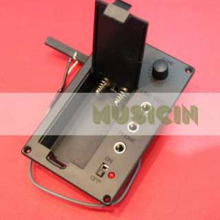 Electric Violin Silent EQ Pickup Piezo W/ Mic Phone Plug Hole Battery 