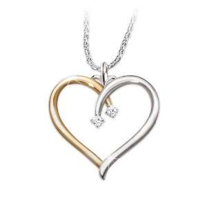  Heart Shaped Diamond Pendant Necklace My Darling Daughter 