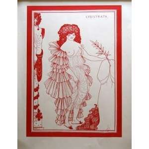  LYSISTRATA Aubrey Beardsley RED POSTER (1128) Everything 