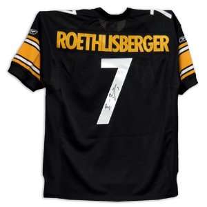 Ben Roethlisberger Autographed Jersey   BLACK/REEBOK