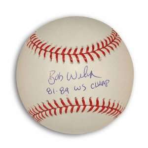Bob Welch Autographed MLB Baseball Inscribed 81 89 WS Champ