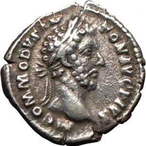 COMMODUS 183AD Ancient Authentic Silver Roman Coin PAX Peace Goddess 