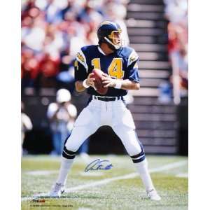 Dan Fouts Signed Chargers Action 16x20