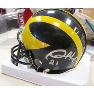 Desmond Howard Michigan Autographed Signed Mini Helmet W/jsa 