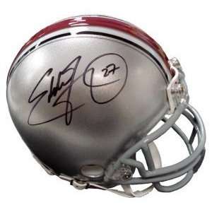 Eddie George Signed Mini Helmet   Ohio State Buckeyes Replica