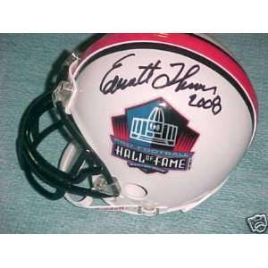  Emmitt Thomas Autographed Mini Helmet   Hall of Fame 08 