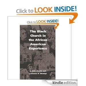 The Black Church in the African American Experience C.Eric Lincoln 