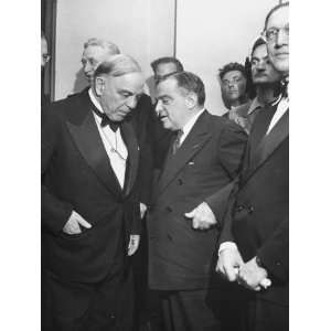  Mayor Fiorello H. Laguardia of New York Talking with 