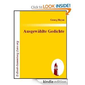   Gedichte (German Edition) Georg Heym  Kindle Store