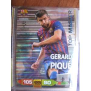 Gerard Pique Top Master Rare Card Panini Adrenalyn Champions League 