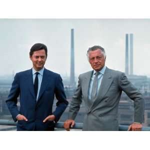  of Fiat Gianni Agnelli Standing with Brother, Umberto Agnelli 