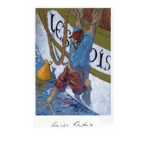  GILDAS FLAHAULT LES TROIS FRERES 19.75X27.5 NAIVE ART 