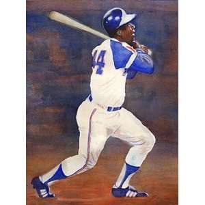 Hank Aaron Atlanta Braves Giclee on Canvas