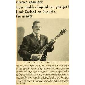  1953 Ad Gretsch Guitars Hank Garland Nashville Musician 