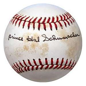 Prince Hal Schumacher Autographed / Signed Baseball (JSA)