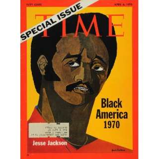 1970 Cover Time Jesse Jackson Portrait Jacob Lawrence   Original Cover