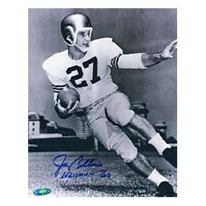 Joe Bellino Autographed 1960 Black & White Boston Patriots Football 