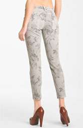 Current/Elliott The Stiletto Print Skinny Jeans (Grey Floral) $198 